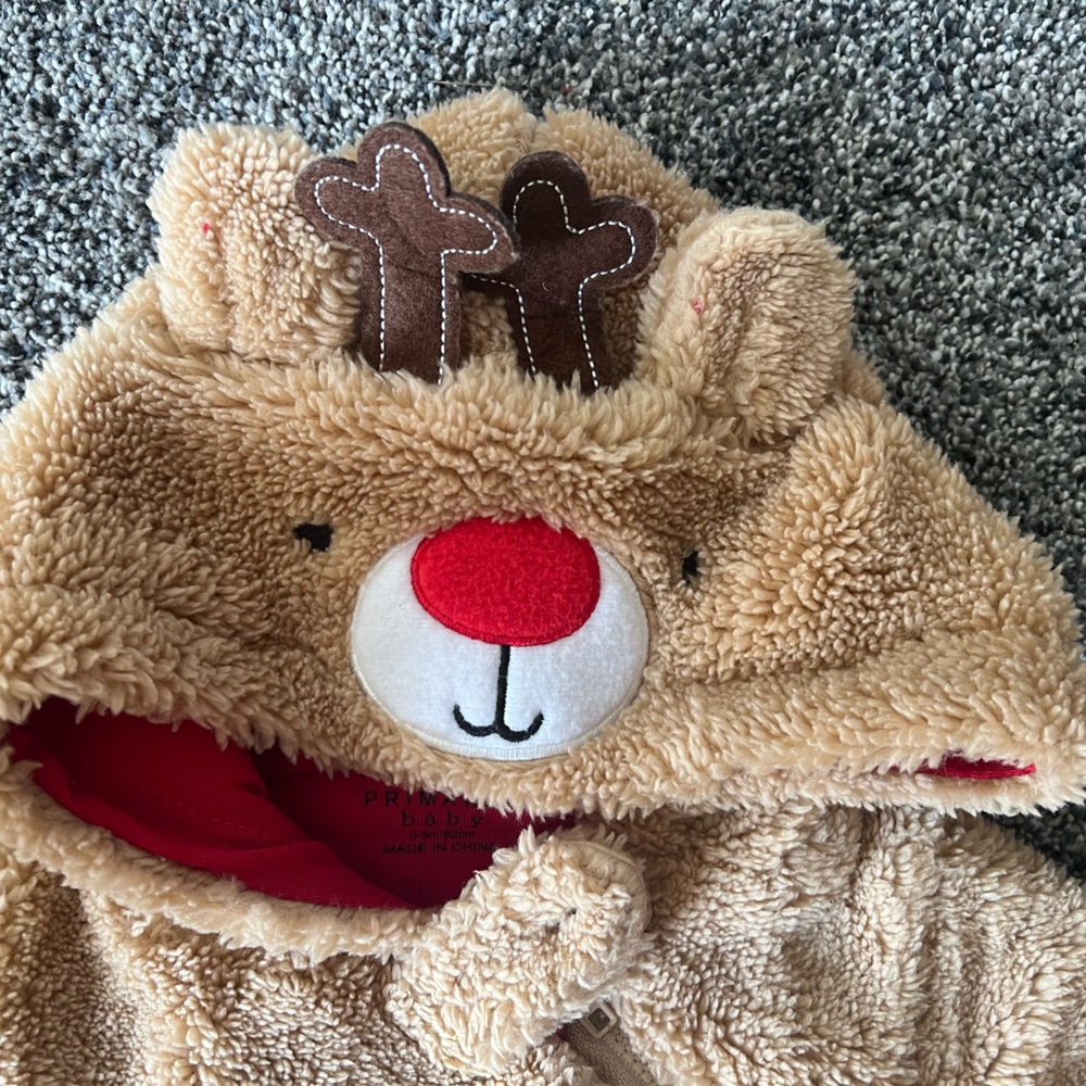 Primark Baby Reindeer Pramsuit 0-3 - Picture 2 of 5